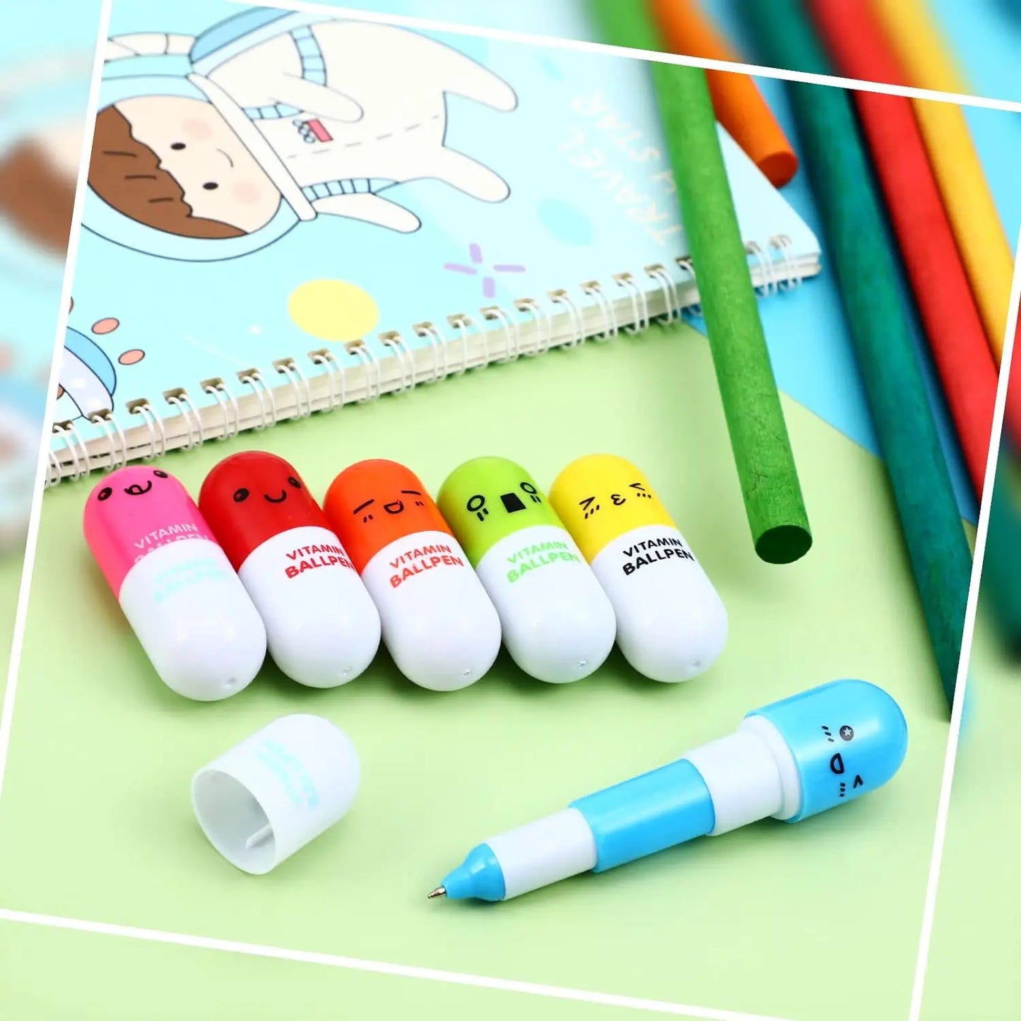 Lot de 12 Stylos Pilules