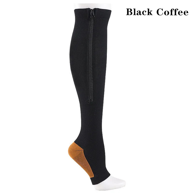 Bas de compression fermeture
