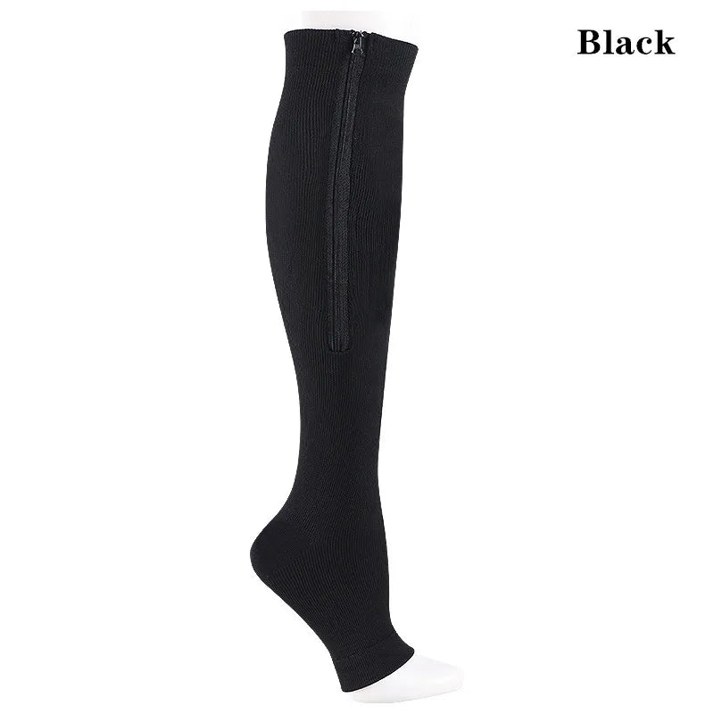 Bas de compression fermeture