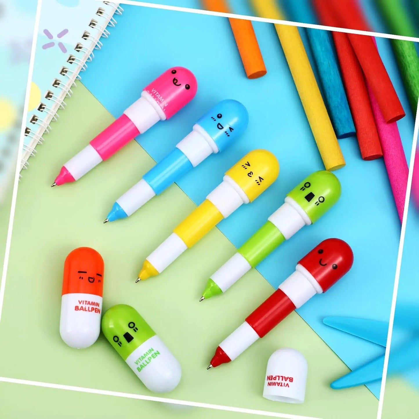 Lot de 12 Stylos Pilules