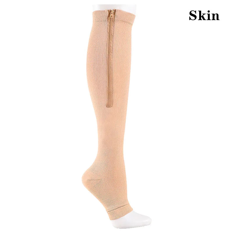 Bas de compression fermeture