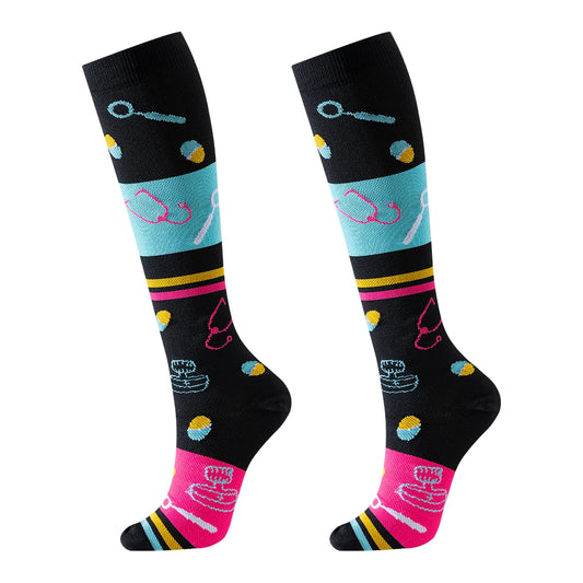 Lot de 4 paires de bas de compression style médical