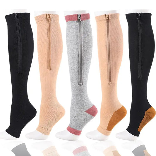 Bas de compression fermeture